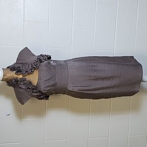 London Times Special Occasion 2 Pc Bolero Midi Lined Jacket Dress Size 8 Y2K